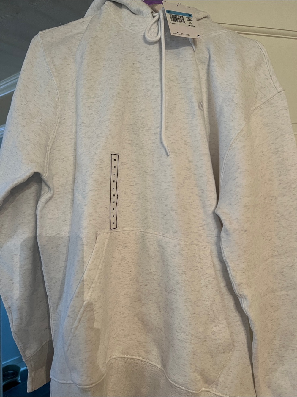 Nike Men's Heather Light Gray Pullover Hoodie